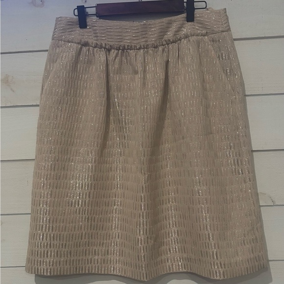 Talbots NWT Shimmering Beige Pencil Skirt in size 8 - Picture 4 of 16